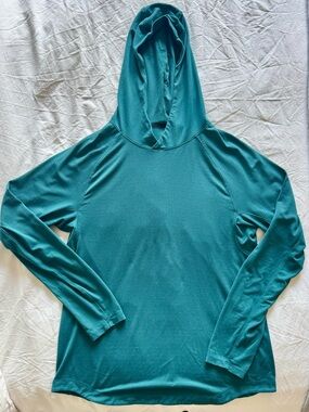 lululemon License to Teain Teal Hooded Long-Sleeve Pullover